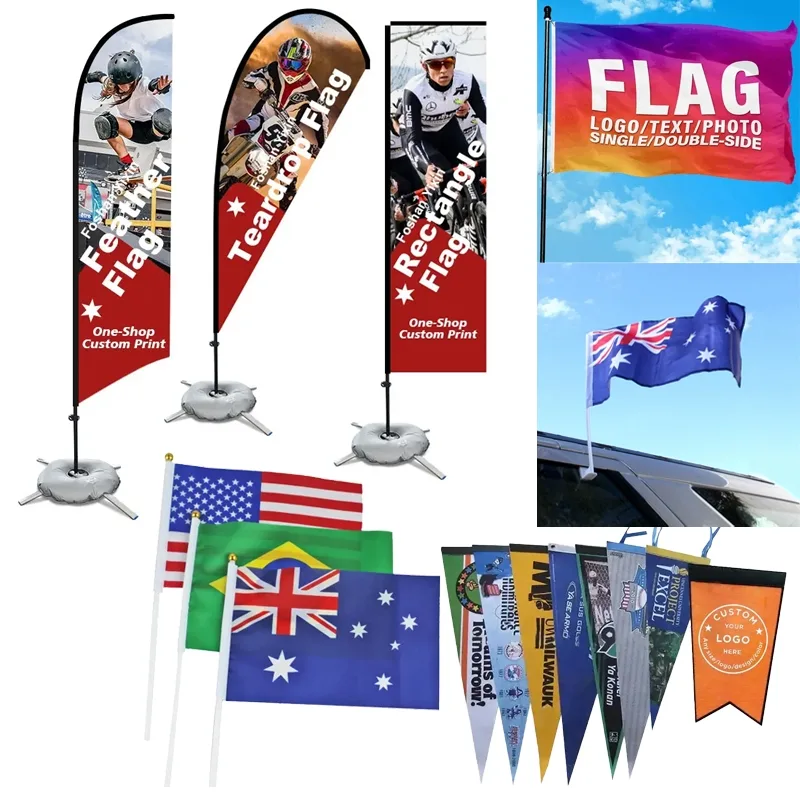 Teardrop & Feather Flags example 1